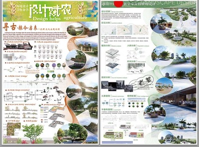2024年景觀園林與建筑設計視覺呈現 競賽風展板、PS模板與分層素材全解析